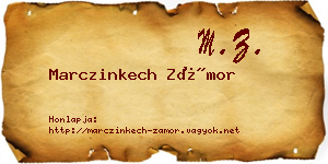 Marczinkech Zámor névjegykártya